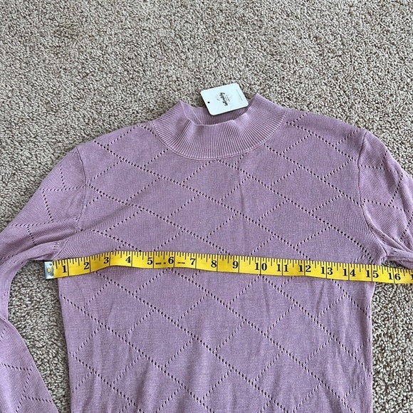 New! Free People XS what’s the pointelle mauve bodysuit. - Picture 9 of 10